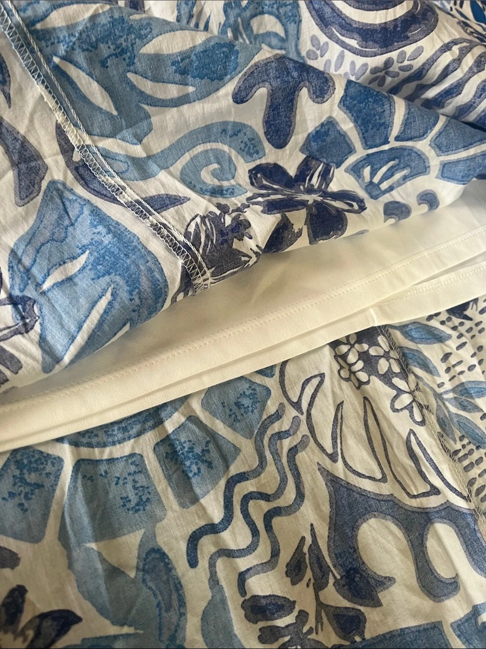 By & By Blue & White Floral Cotton Summer Dress